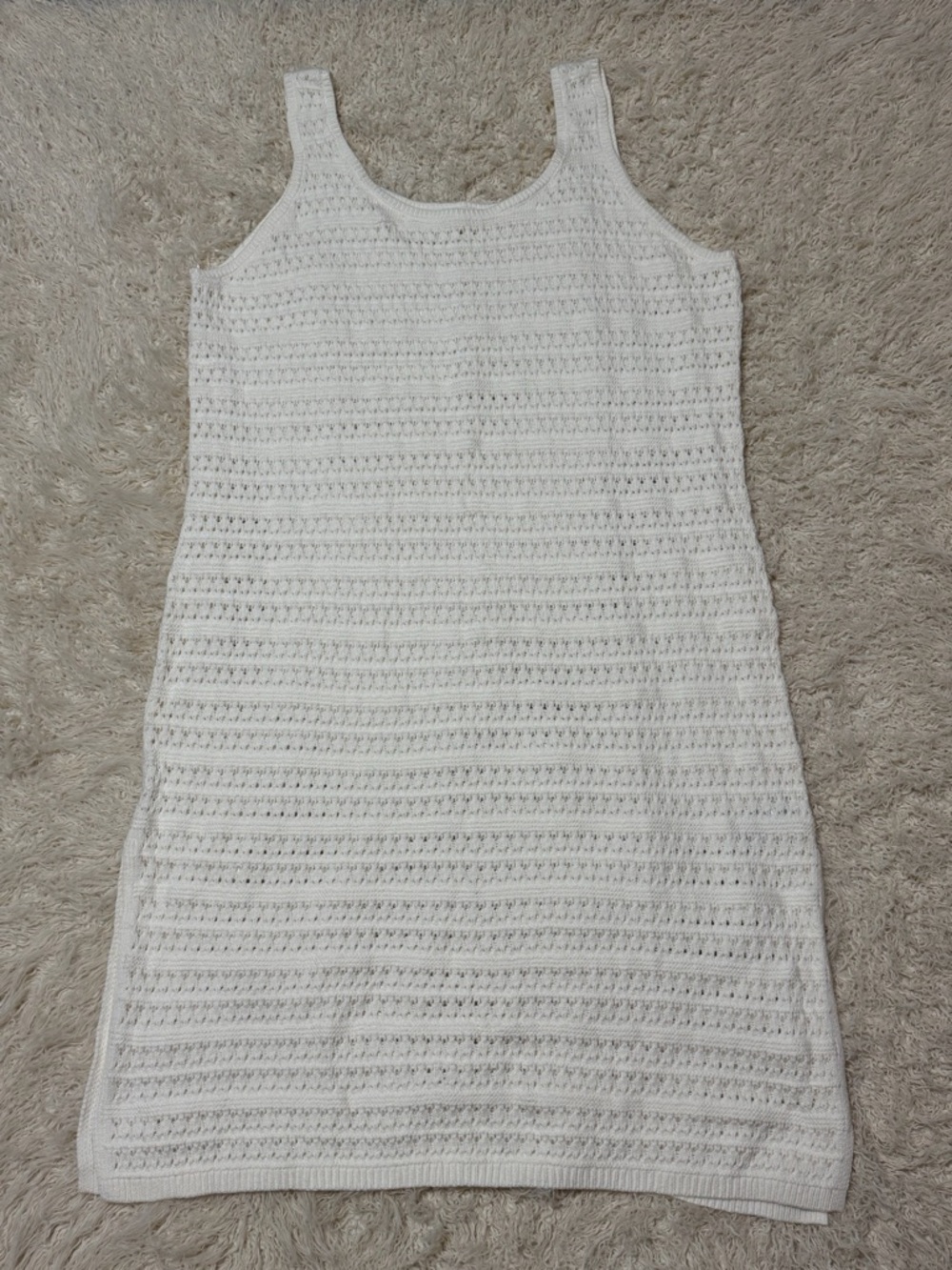 NWOT Women’s XXL Old Navy white Crochet Tank dress/Swim cover
